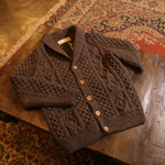 athena designs shawl collar hand knit cardigan