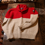 polo uni crest shawl collar sweater