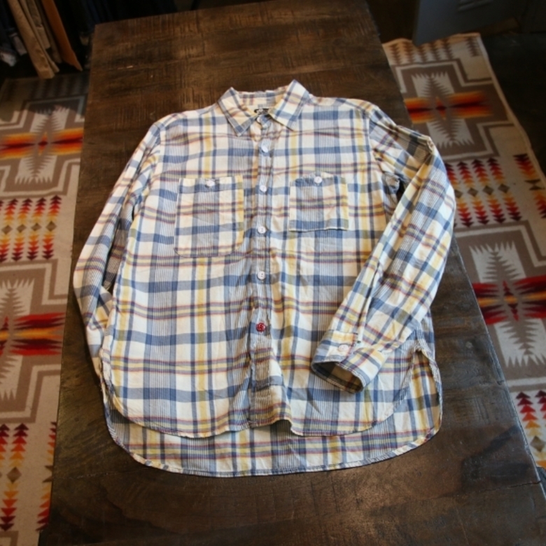 engineered garments check shirt