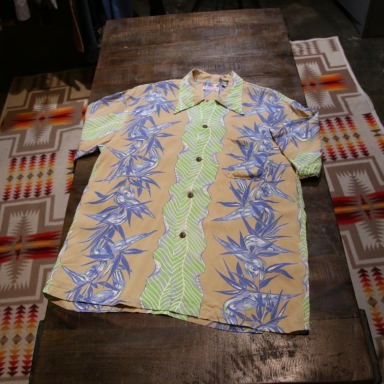 sun surf leaf pattern shirt