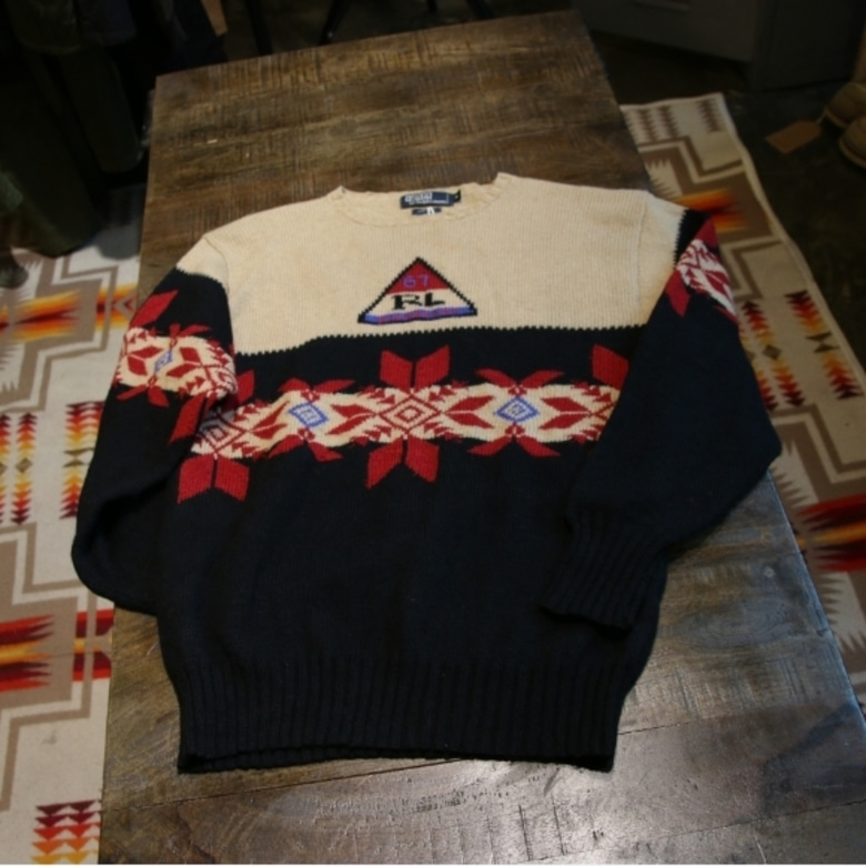 90&#039;s polo snow beach sweater
