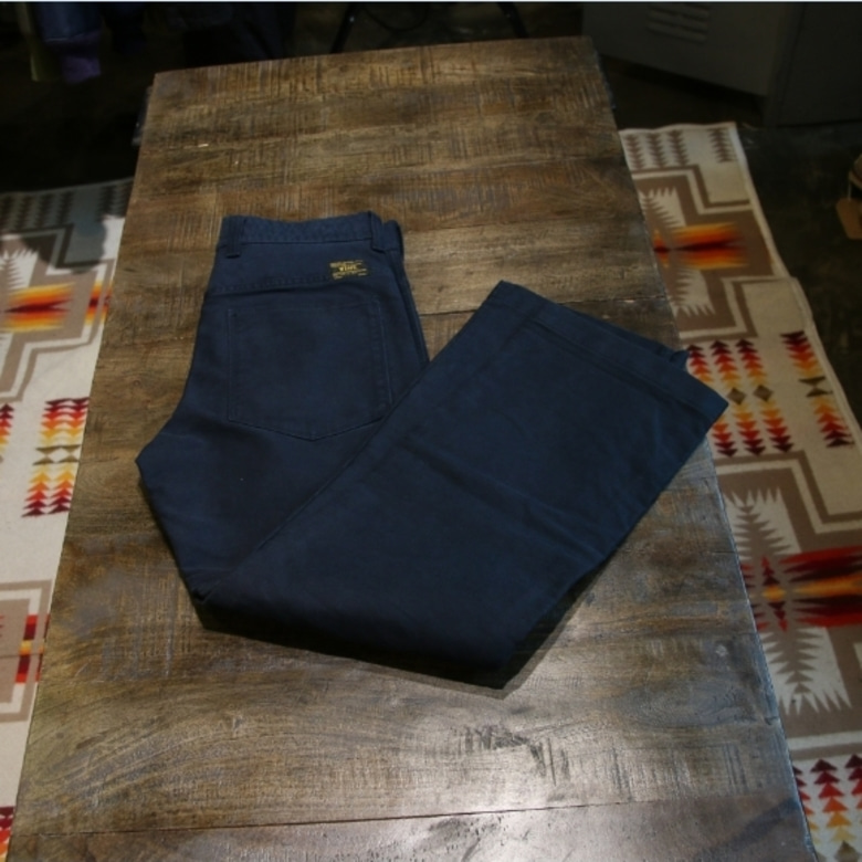 wtaps navy deck trousers