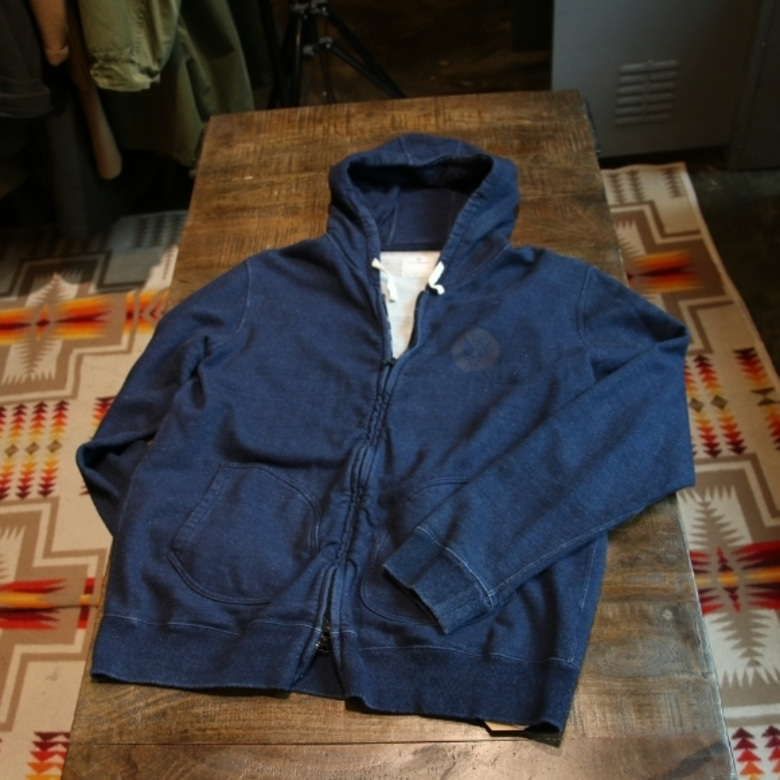 uniform experiment indigo hoody jacket