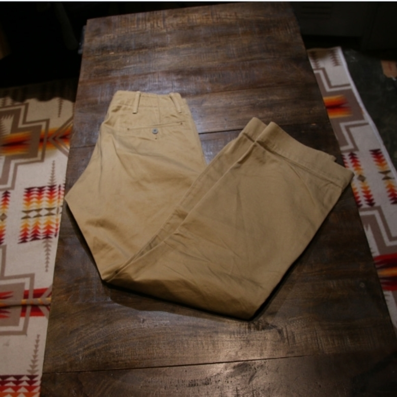 RRL officer selvage chino pants