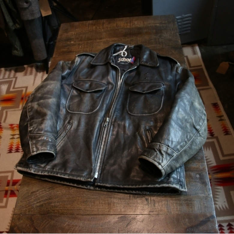 schott policeman leather jacket