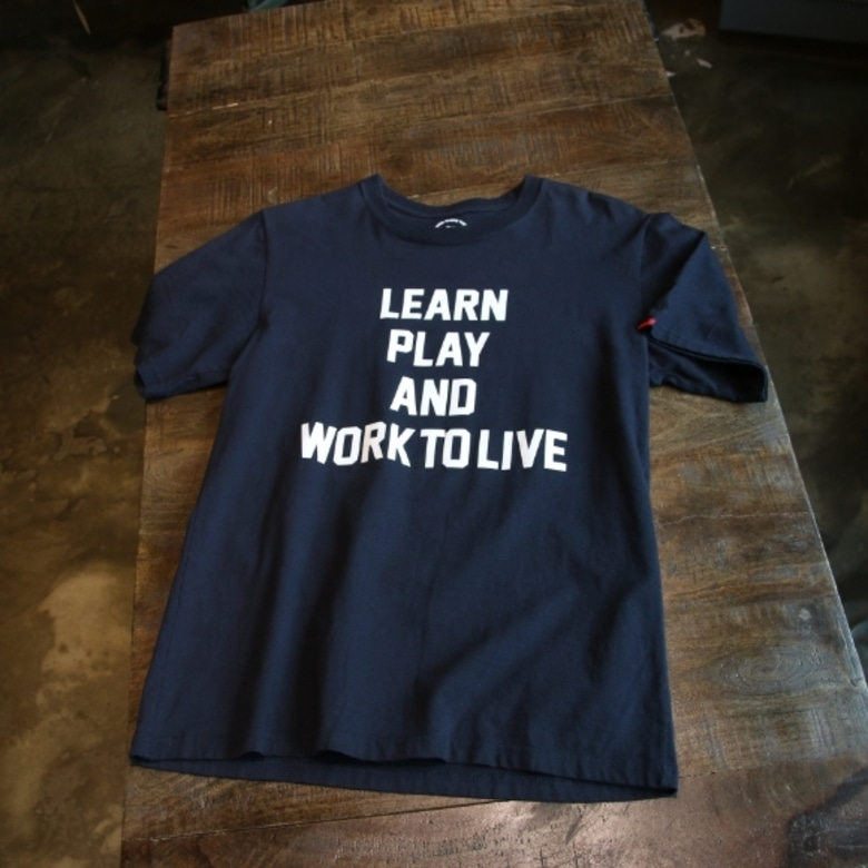 wtaps learn play and work to live tee