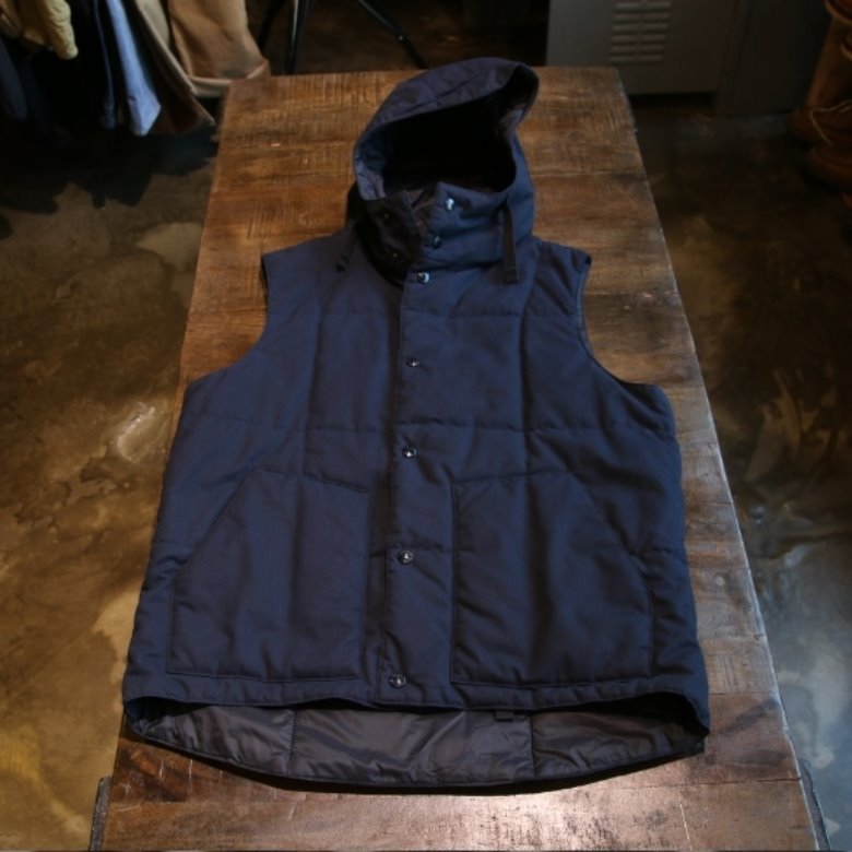 engineered garments navy primaloft vest