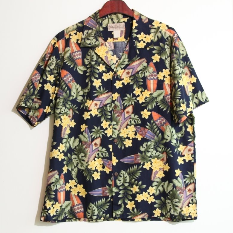 blue hawaii board flower shirt (XL)