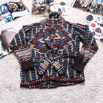 RRL vintage pattern hand knit cardigan