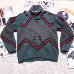 Polo vintage pattern shawl collar knit 