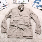 engimeered garments beige pocket jacket 