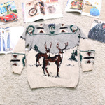 polo deer pattern knit 