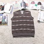 waste twice wool knit vest 