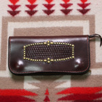 stud leather wallet 