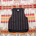 engineered garments stripe wool vest 
