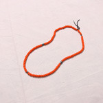 orange white heart beads necklace 