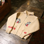 vintage cowichan sweater zip-up